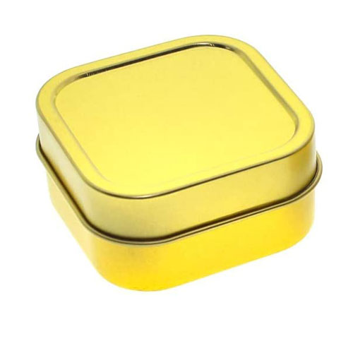 gold square candle tins