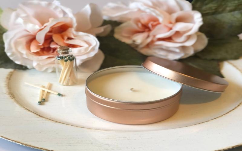Rose Gold Metal Tins 3