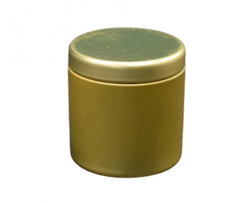 gold candle tins
