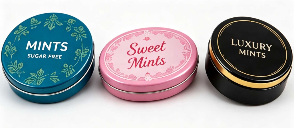 Custom Round and Curved Personalized Mint Tins