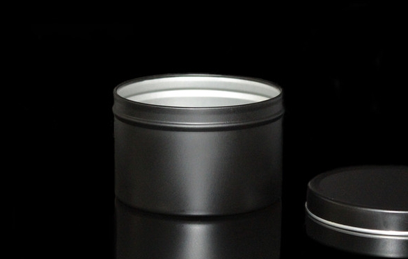 Matte finish for black tins enhances product appeal