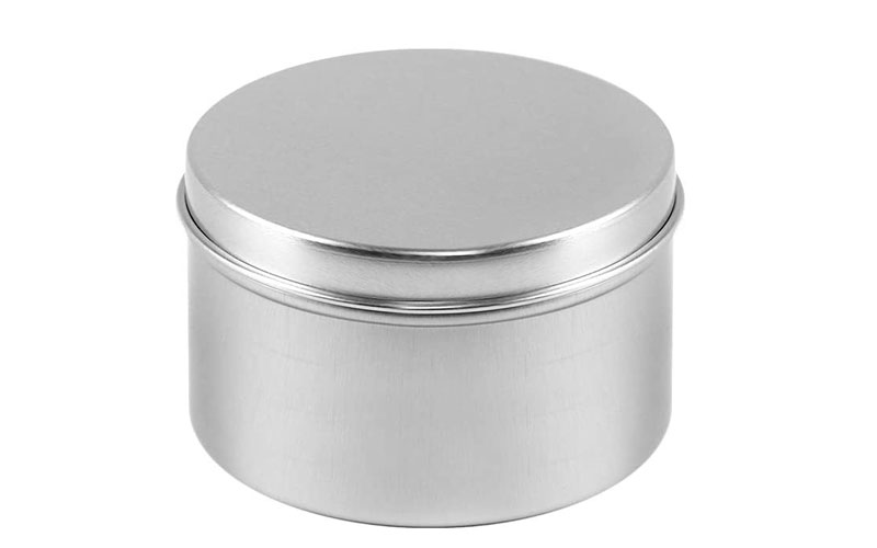 Silver Black Candle tins