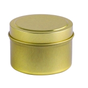 gold candle tins