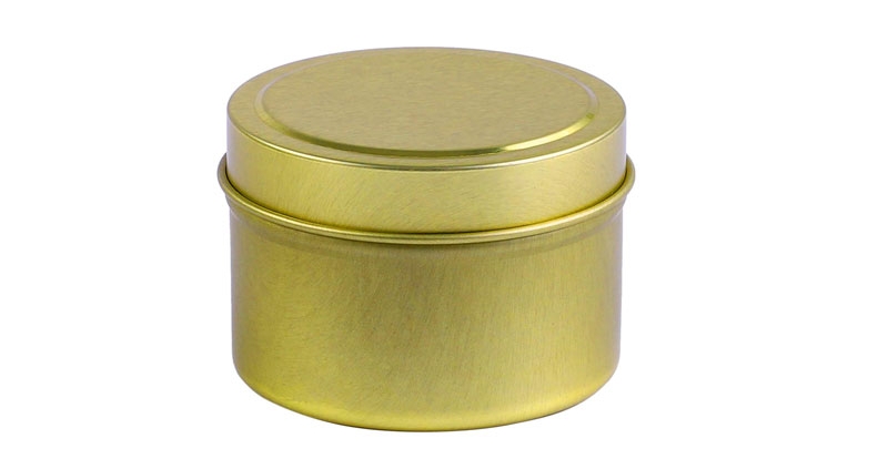 gold candle tins