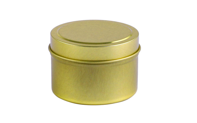 gold candle tins