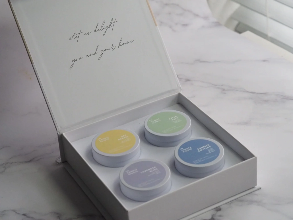 White Candle Tin Gift Box