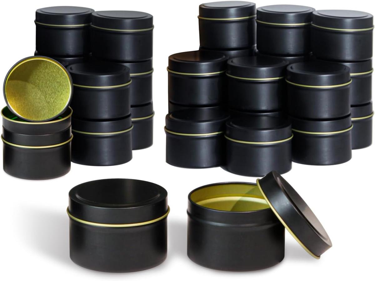 black tin cans 1-9