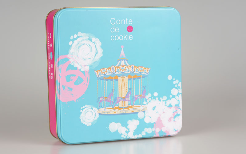 Square Cookie Biscuit Storage Tins