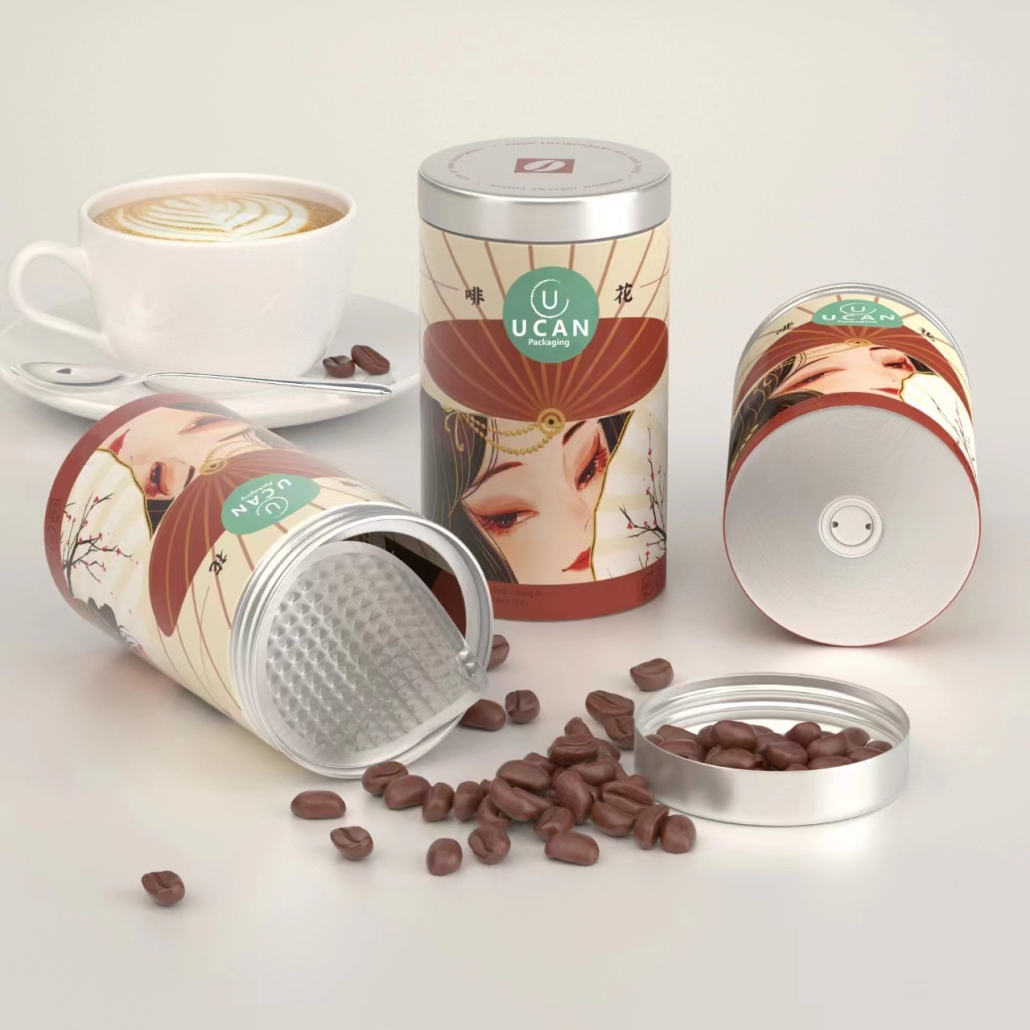 Enhance your brand image with custom round coffee tins
