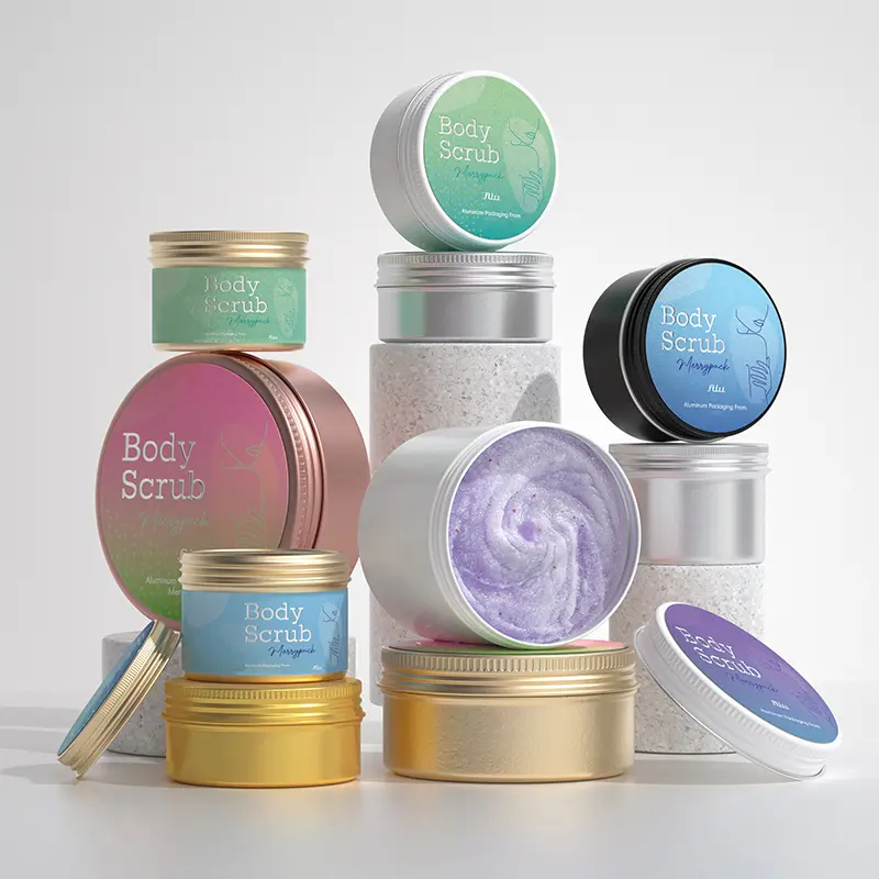 Custom 100g Cosmetic tins for Scrubs