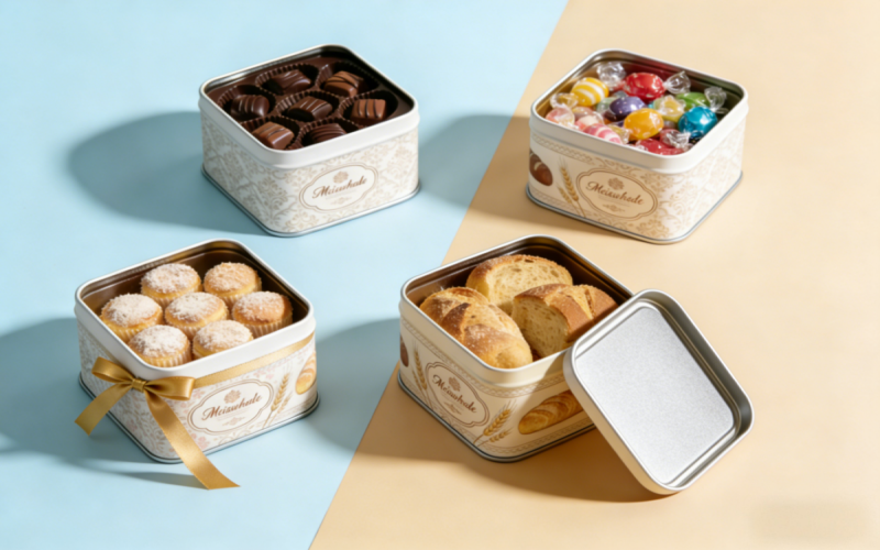 Metal Tin Containers for Food, Candles, Cosmetics, and More