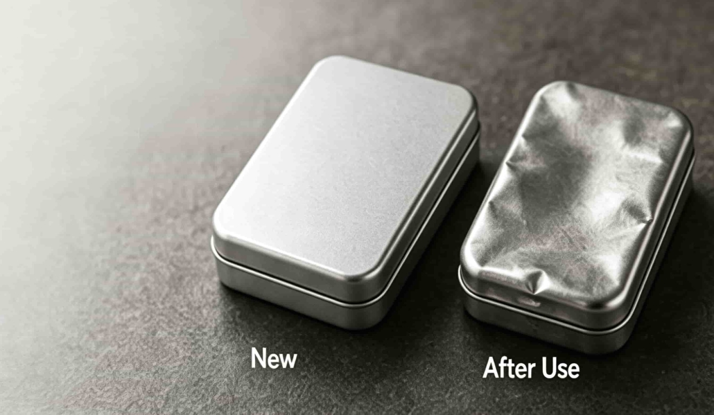 Aluminum is softer and more prone to visible deformation
