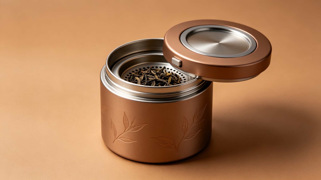 Embossed Logos and Pantone Color Charts Enhance Brand Recognition for Airtight Tea Tins