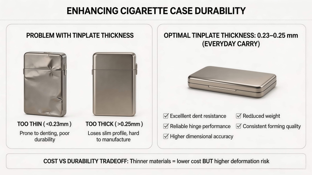 Enhancing Durability and Consistency in Slim, Portable Cigarette Tins for Everyday Use