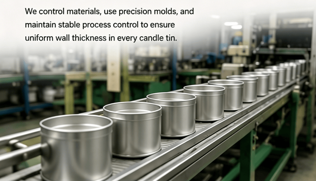 Ensuring Uniform Wall Thickness for Candle Tins