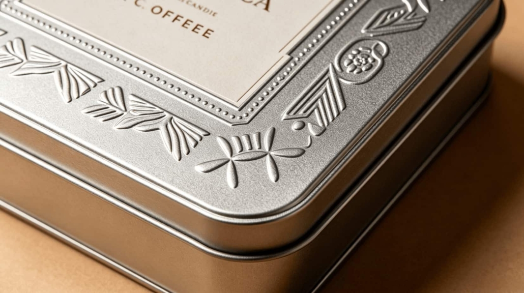 How Does Embossing Create a 3D Texture for Custom Metal Tins