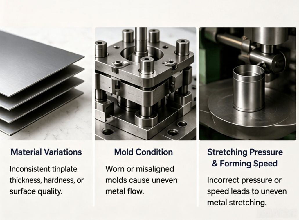 Main Causes of Uneven Wall Thickness in Candle Tins