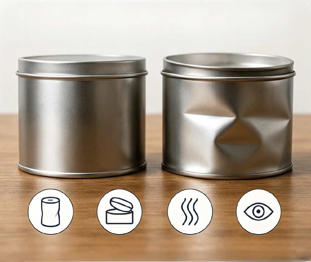 What are the implications of inconsistent wall thickness in candle tins