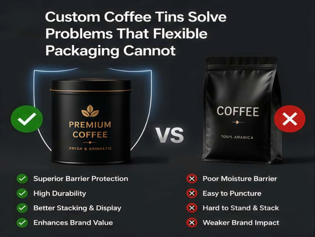 Custom Coffee Tins Solve Problems That Flexible Packaging Cannot (1)