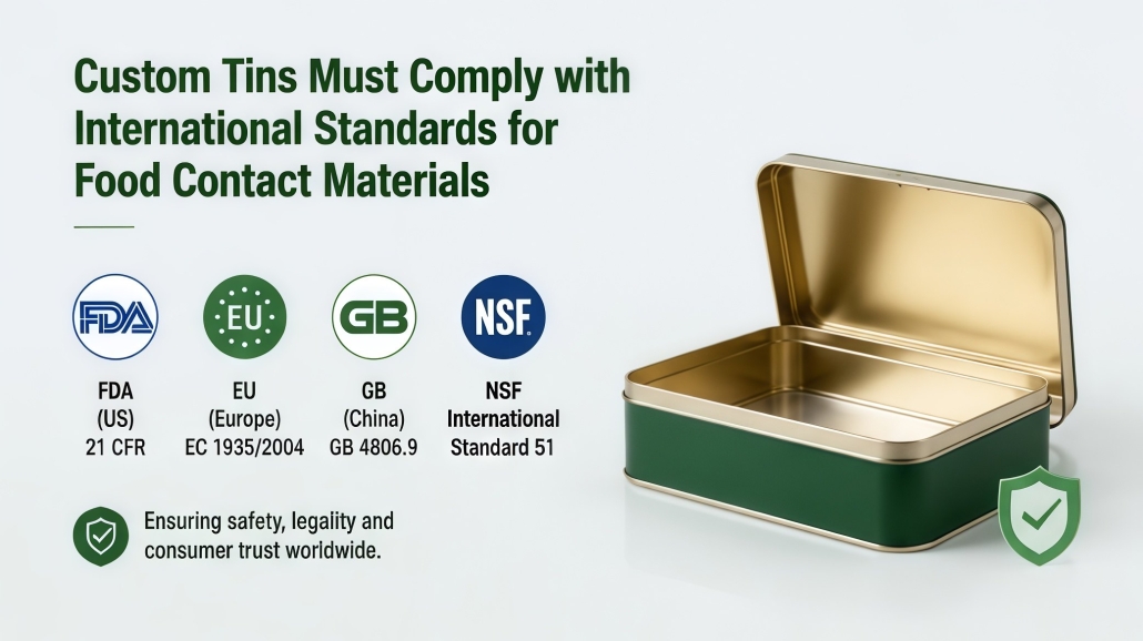 Custom Tins Must Comply with International Standards for Food Contact Materials