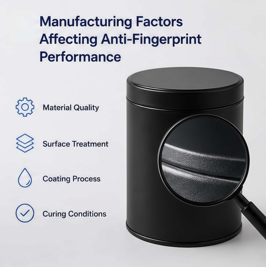 Manufacturing Factors Affecting the Anti-Fingerprint Performance of Custom Black Tins