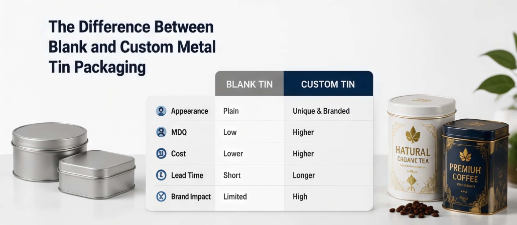 The Difference Between Blank and Custom Metal Tin Packaging