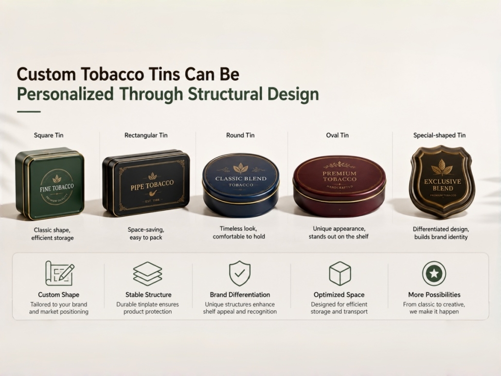 Custom Tobacco Tins Can Be Personalized Through Structural Design