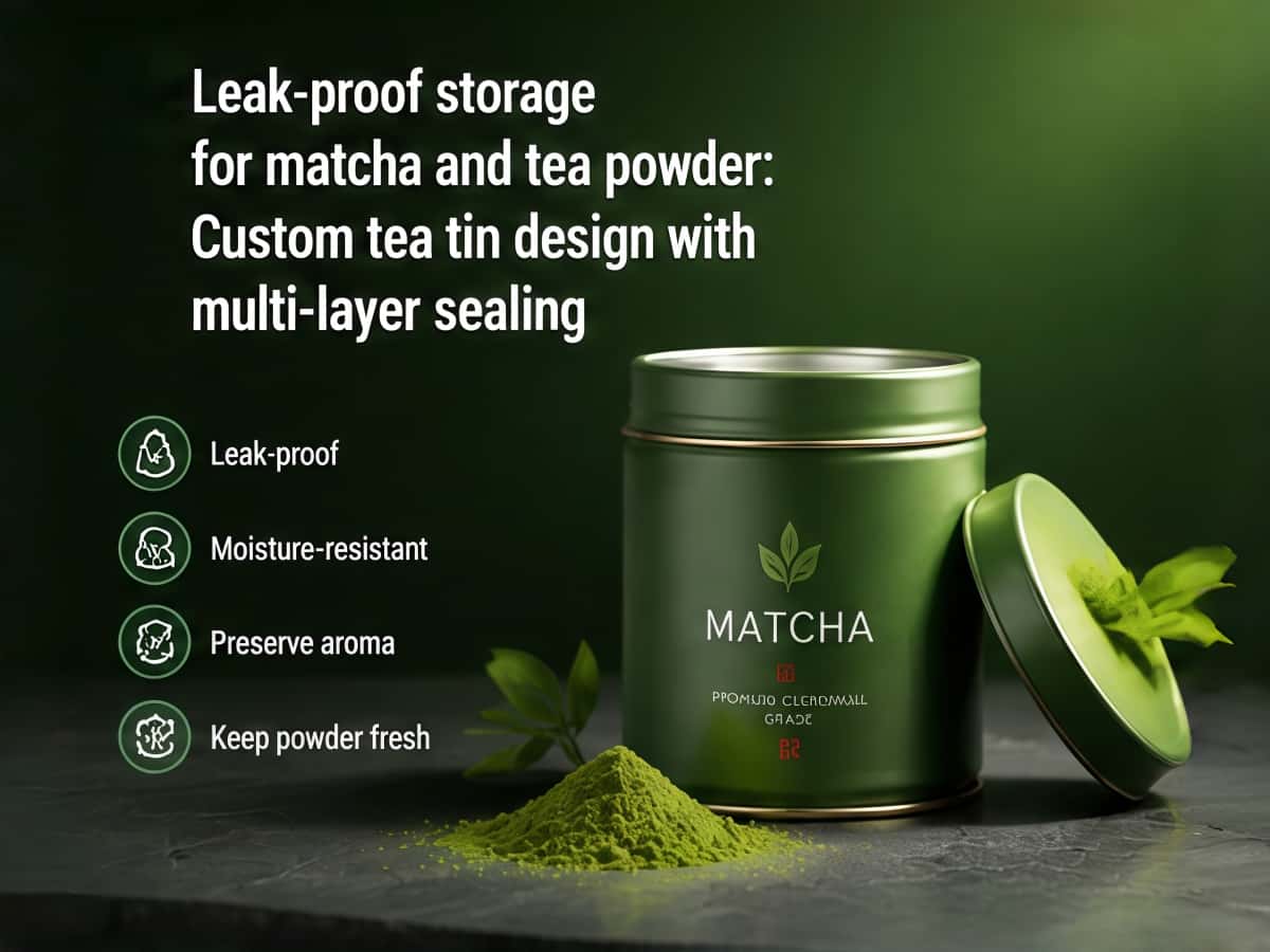 Custom tea tin design with multi-layer sealing
