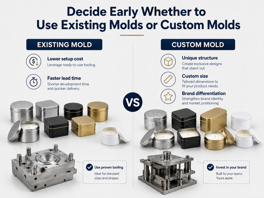 Decide Early Whether to Use Existing Molds or Custom Molds