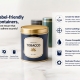 For label-friendly tin containers, how can we ensure that the labels adhere securely
