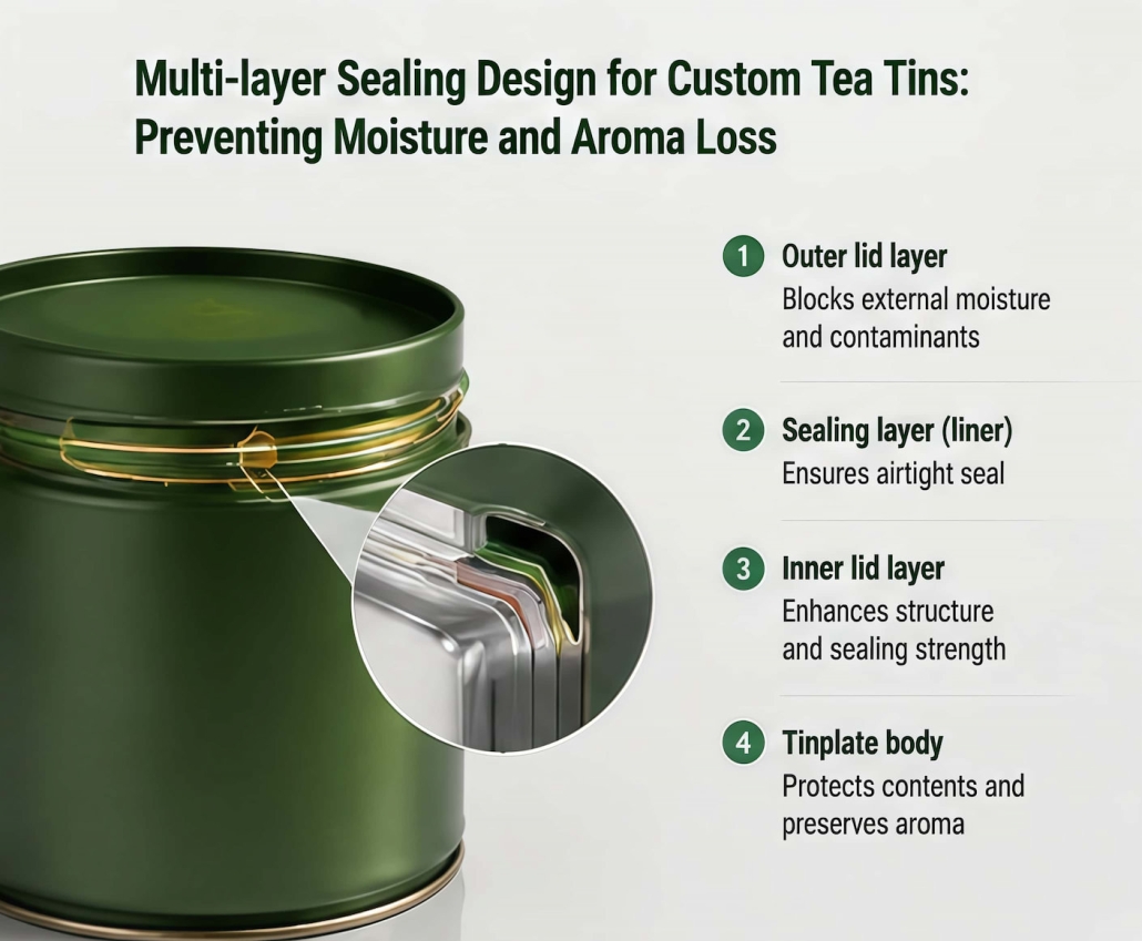 Multi-layer Sealing Design for Custom Tea Tins Preventing Moisture and Aroma Loss (1)