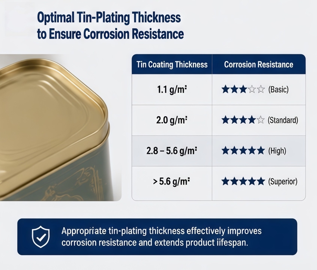 Optimal Tin-Plating Thickness to Ensure Corrosion Resistance