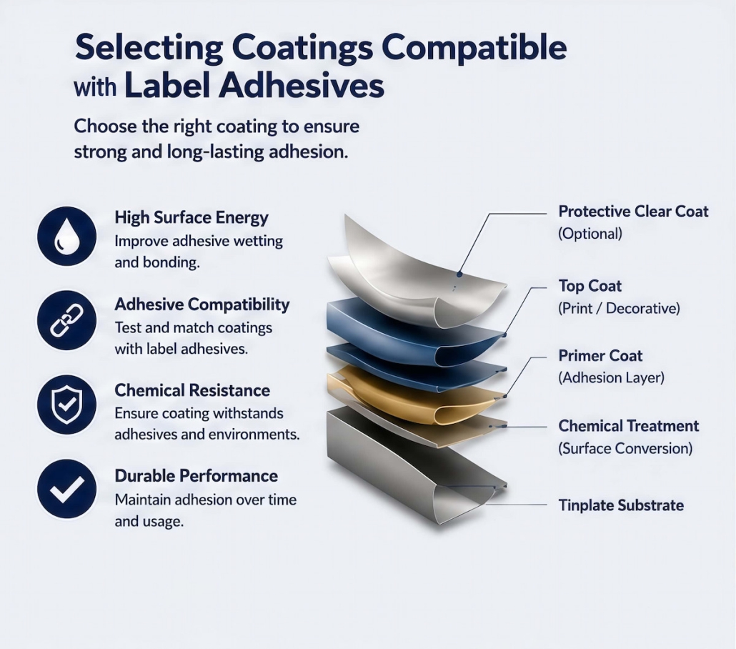Selecting Coatings Compatible with Label Adhesives for Label-Friendly Tin Containers (1)