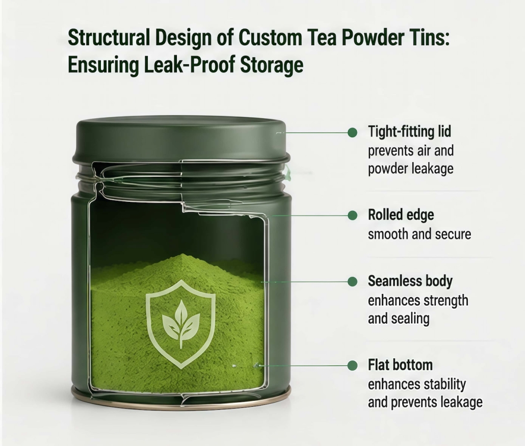 Structural Design of Custom Tea Powder Tins Ensuring Leak-Proof Storage (1)
