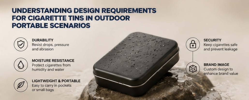 Understanding Design Requirements for Cigarette Tins in Outdoor Portable Scenarios