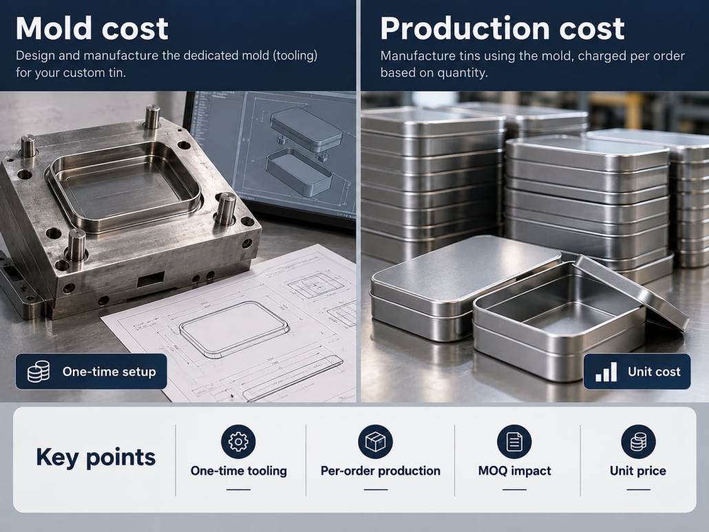 Custom Tins Supplier Should Clearly Distinguish Between Mold Costs and Production Costs