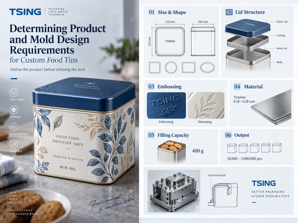 Determining Product and Mold Design Requirements for Custom Food Tins