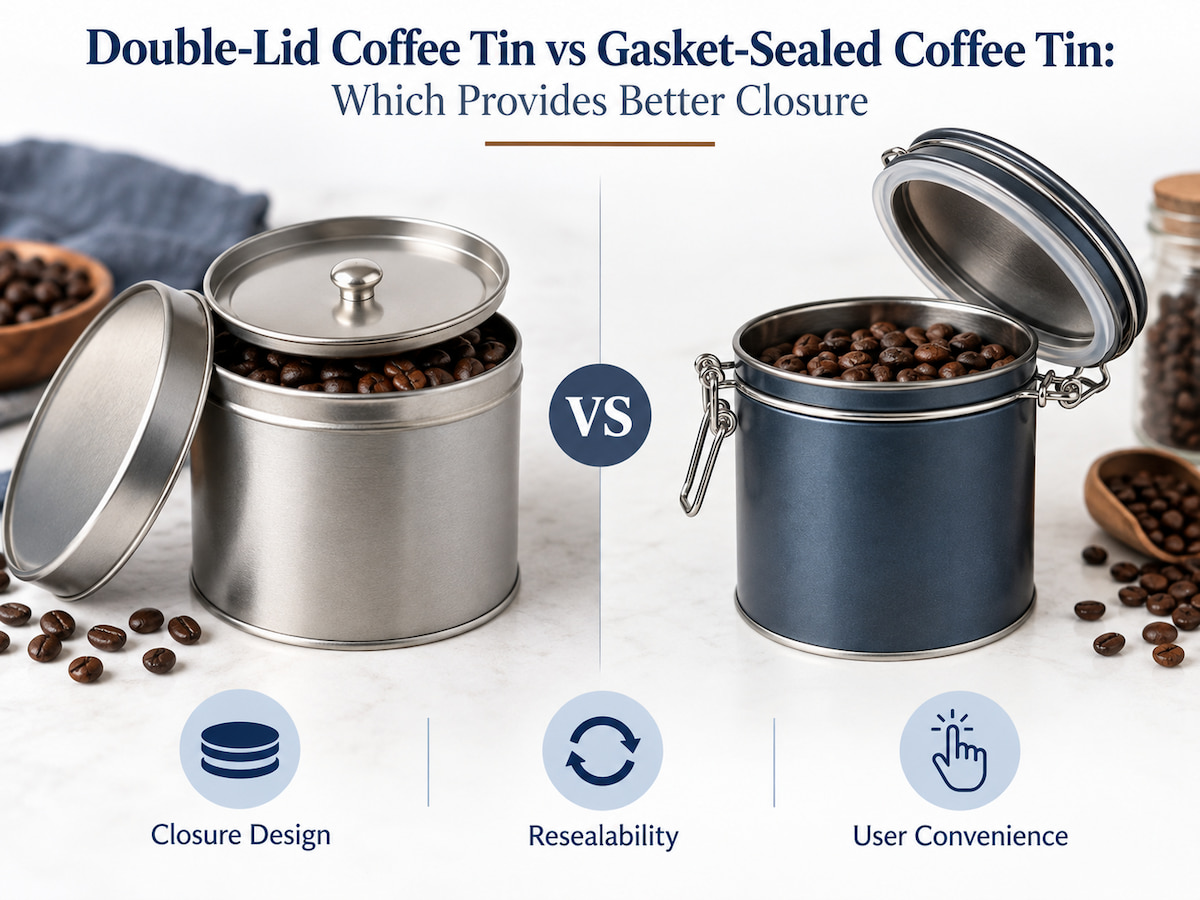 Double-Lid Coffee Tin vs Gasket-Sealed Coffee Tin Which Provides Better Closure