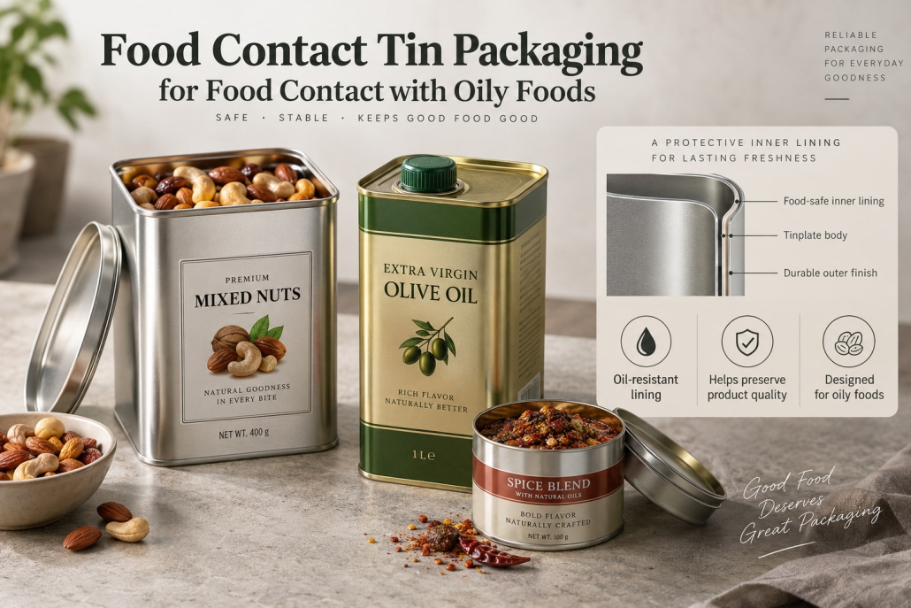 Food Contact Tin Packaging for Food Contact with Oily Foods