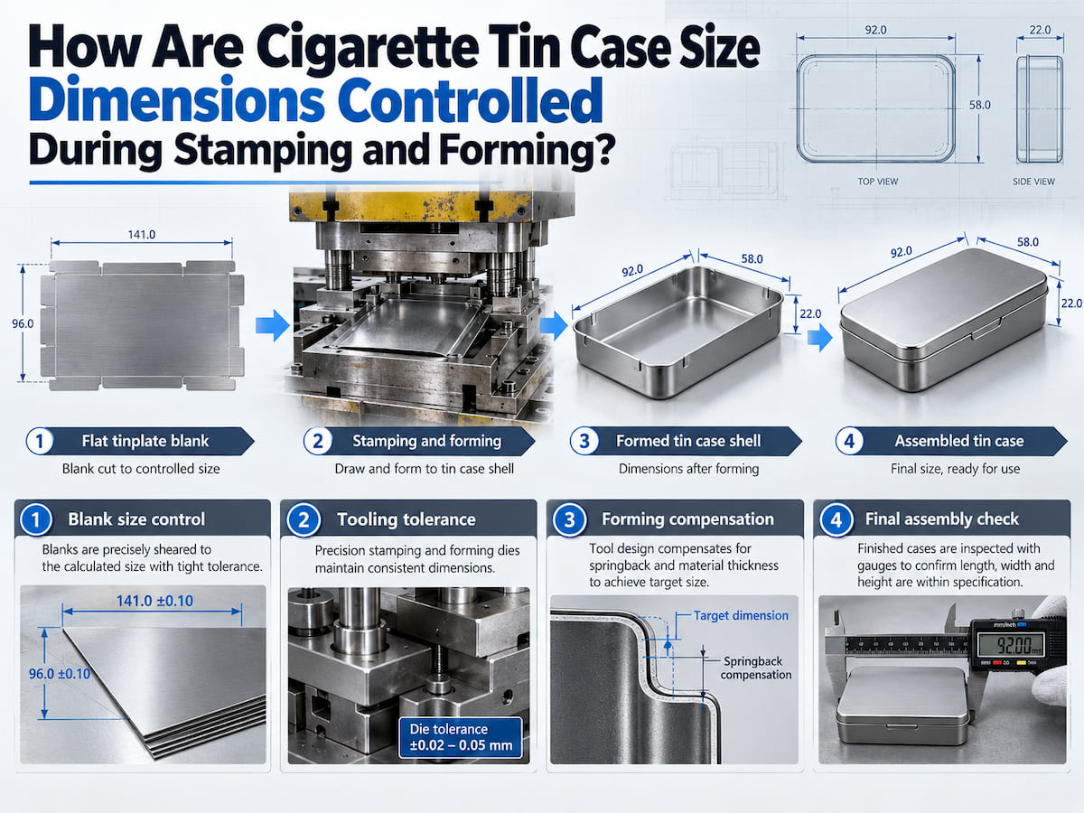 How Are Cigarette Tin Case Size Dimensions Controlled During Stamping and Forming