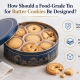 How should a food-grade tin for butter cookies be designed