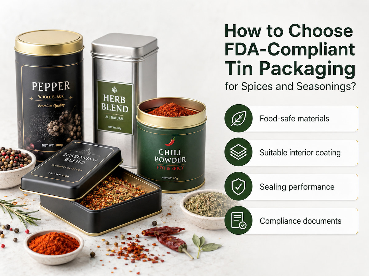 How to Choose FDA-Compliant Tin Packaging for Spices and Seasonings