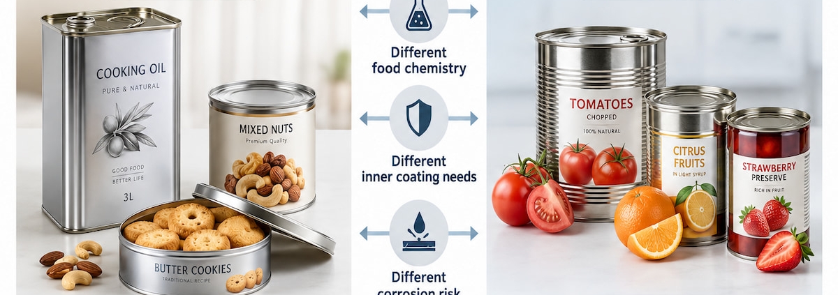 Why Should Oily and Acidic Foods Not Use the Same Food Contact Tin Packaging Specification