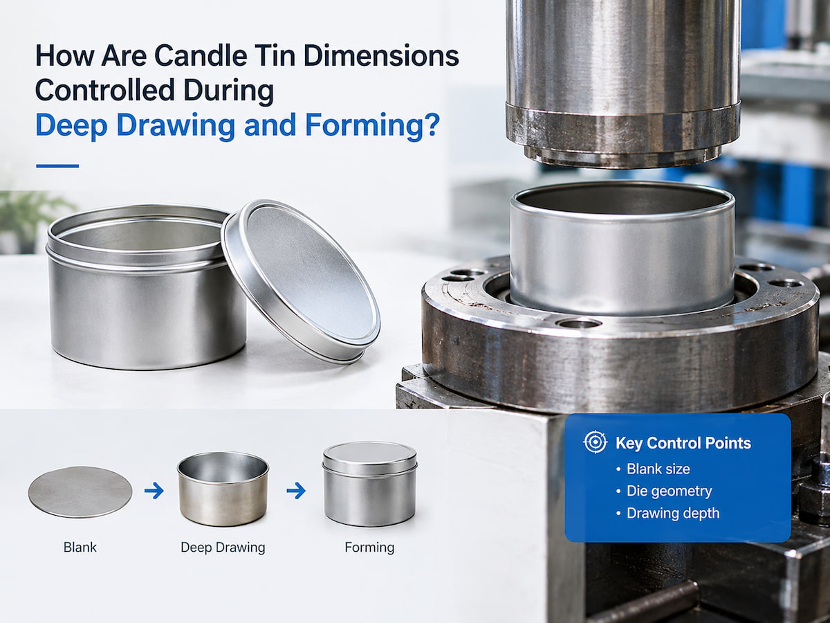 How Are Candle Tin Dimensions Controlled During Deep Drawing and Forming