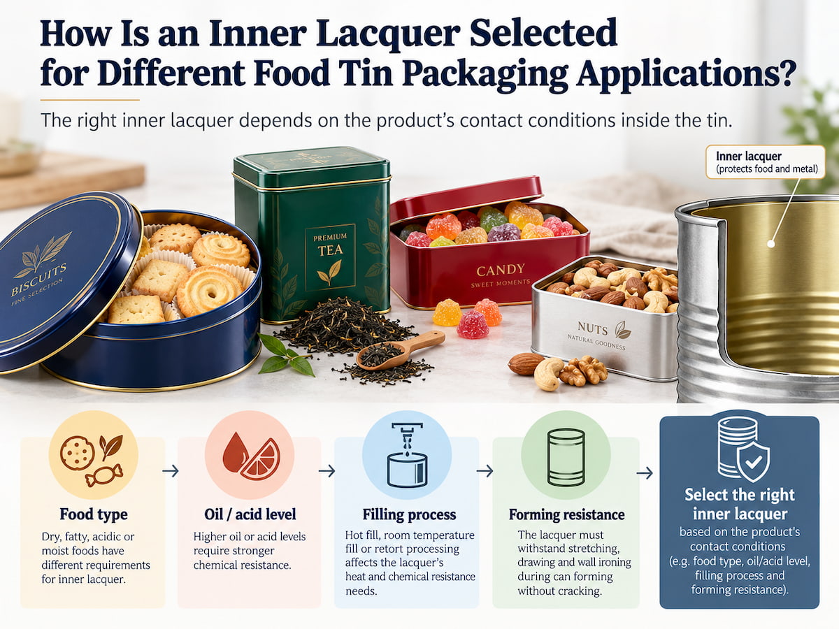 How Is an Inner Lacquer Selected for Different Food Tin Packaging Applications