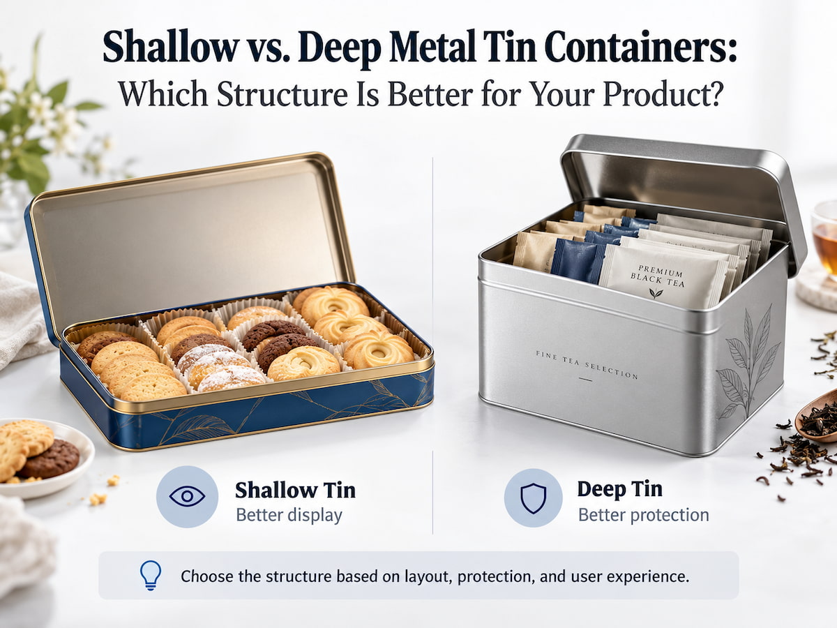Shallow vs. Deep Metal Tin Containers Which Structure Is Better for Your Product