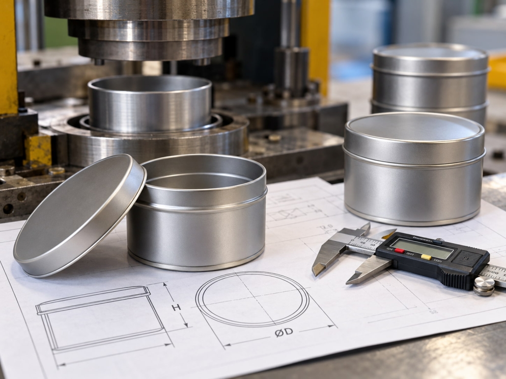 Verifying Candle Tin Dimensions on Finished Products